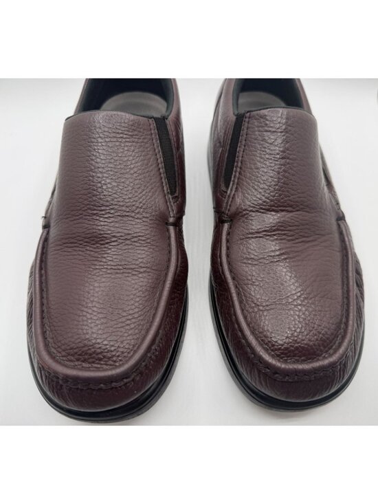 SAS Side Gore Cordovan Loafers Mens Size 12WW Burgundy Casual Slip On Shoes main image 14